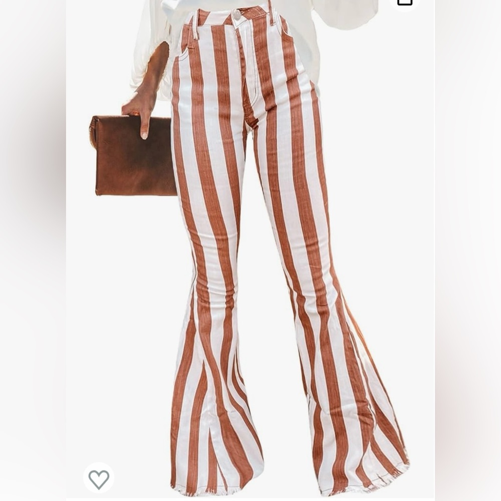 Orange Striped Pants